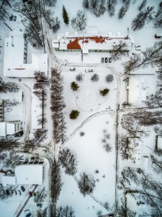 Lumelabürint Vabriku väljakul Kärdlas 2016 jaanuar